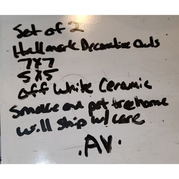 Hallmark Decorative Ceramic Owls Set Of 2 Off-White Figurines Home Decor Collect - Picture 6 of 6